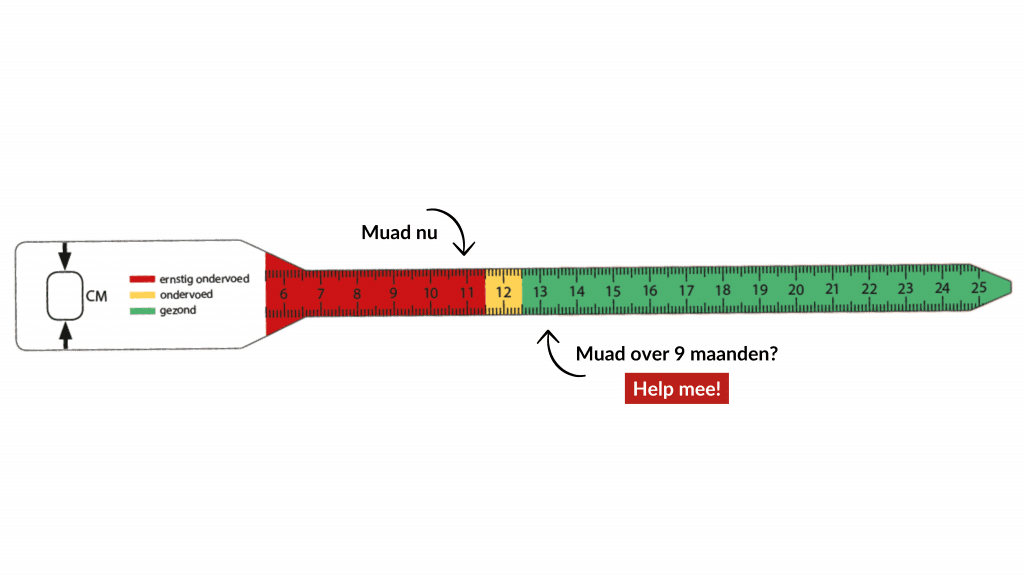 Muad bandje van rood naar groen